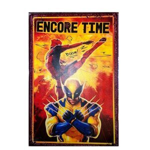 Deadpool Wolverine metal game room poster, wall decor